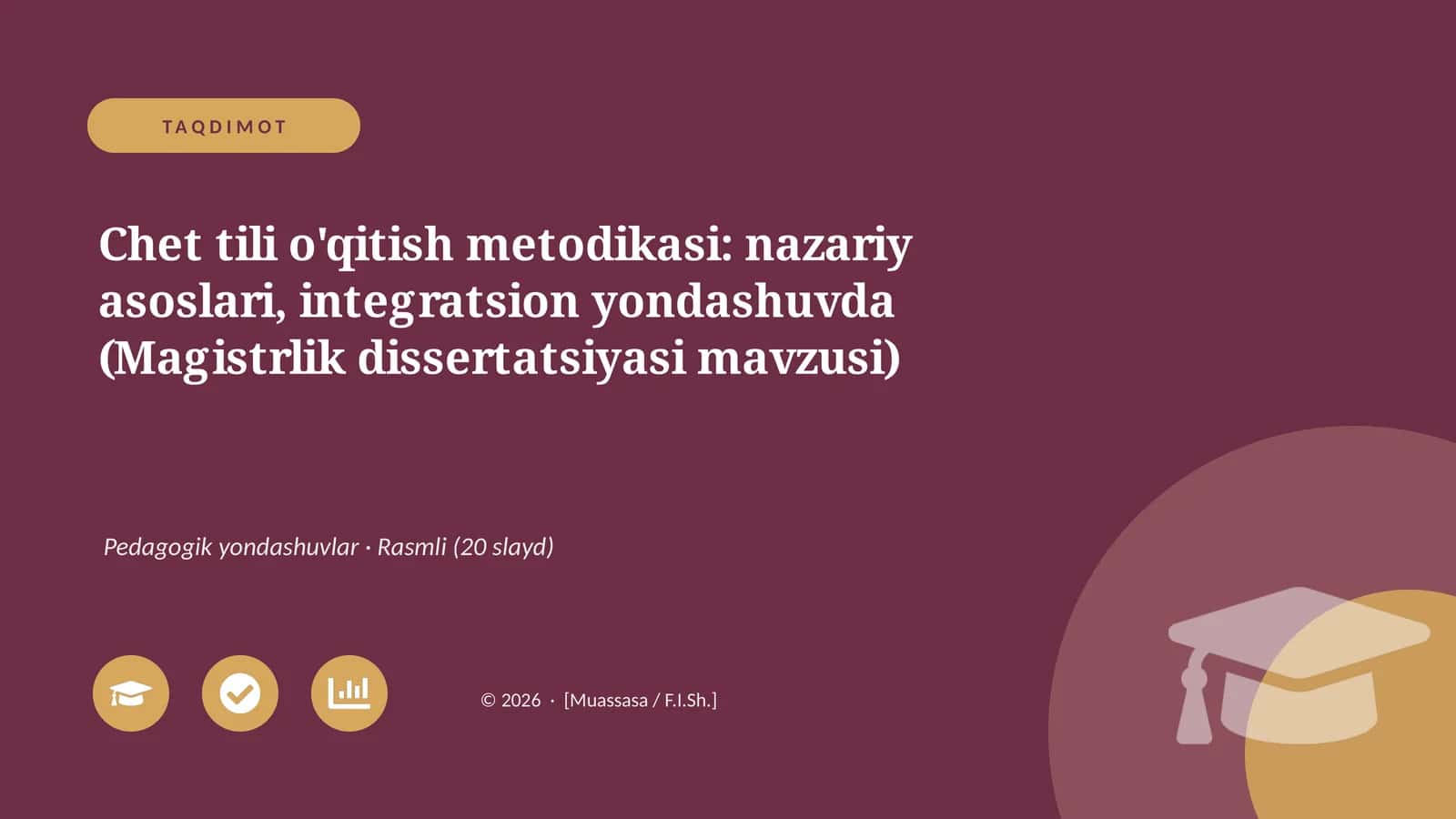 Chet tili o'qitish metodikasi: nazariy asoslari, integratsion yondashuvda