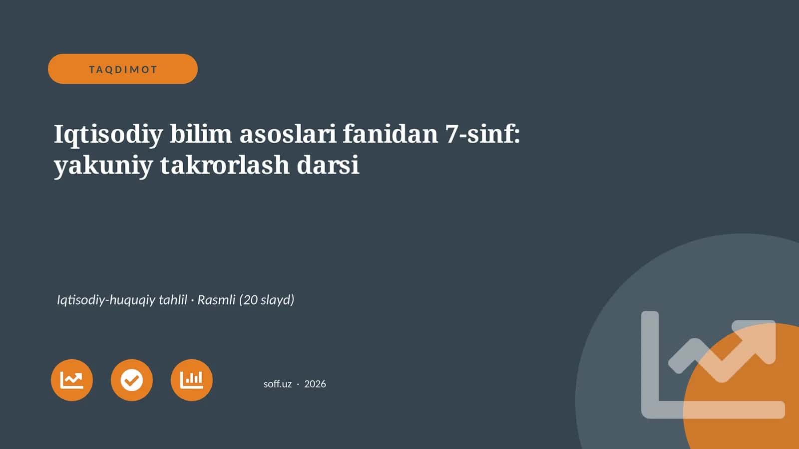 Iqtisodiy bilim asoslari fanidan 7-sinf: yakuniy takrorlash darsi