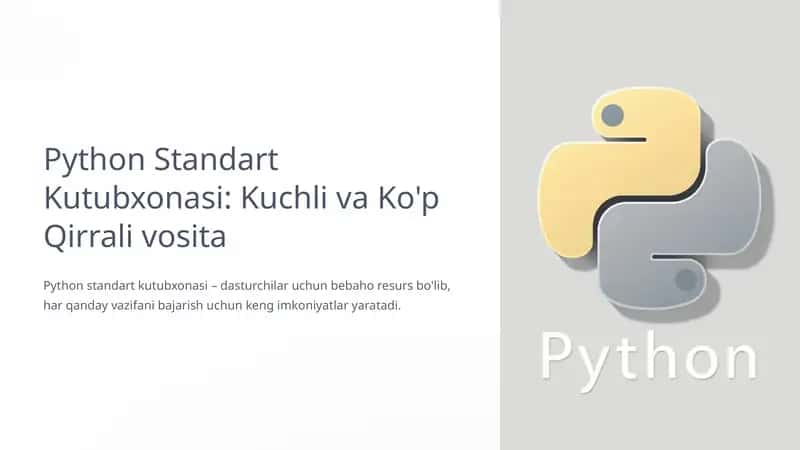 Python Standart Kutubxonasi