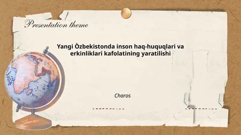Yangi Òzbekistonda inson haq-huquqlari va erkinliklari kafolatining yaratilishi