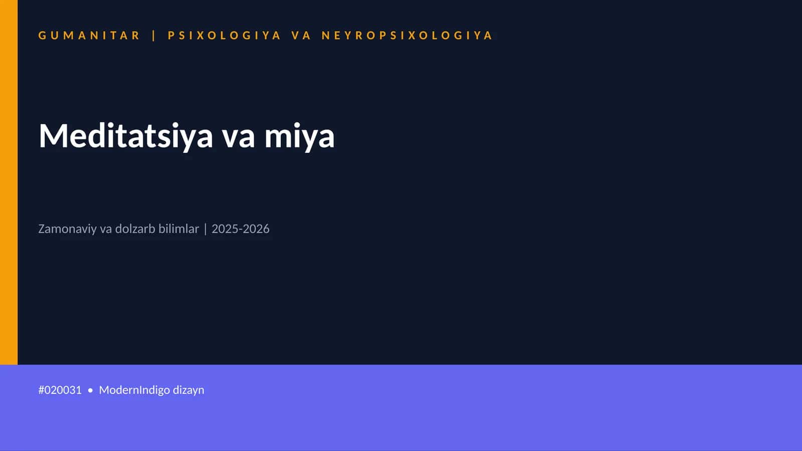 Meditatsiya va miya