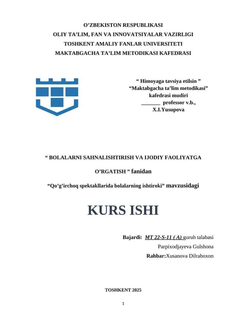 Qo’g’irchoq spektakllarida bolalarning ishtirok.