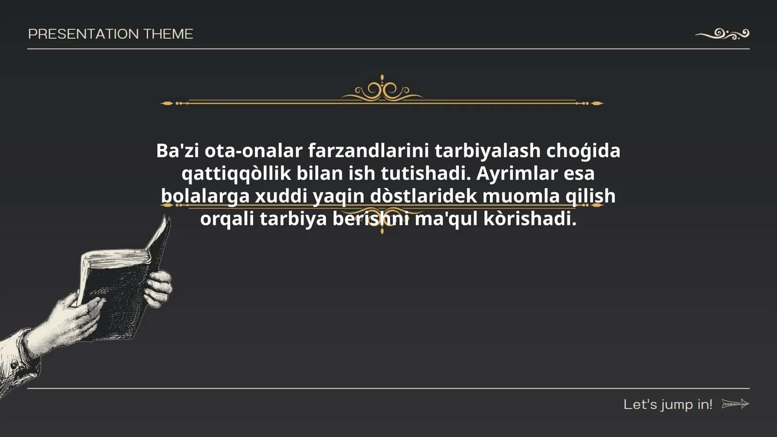 Ota-onalar va bolalar tarbiyasi