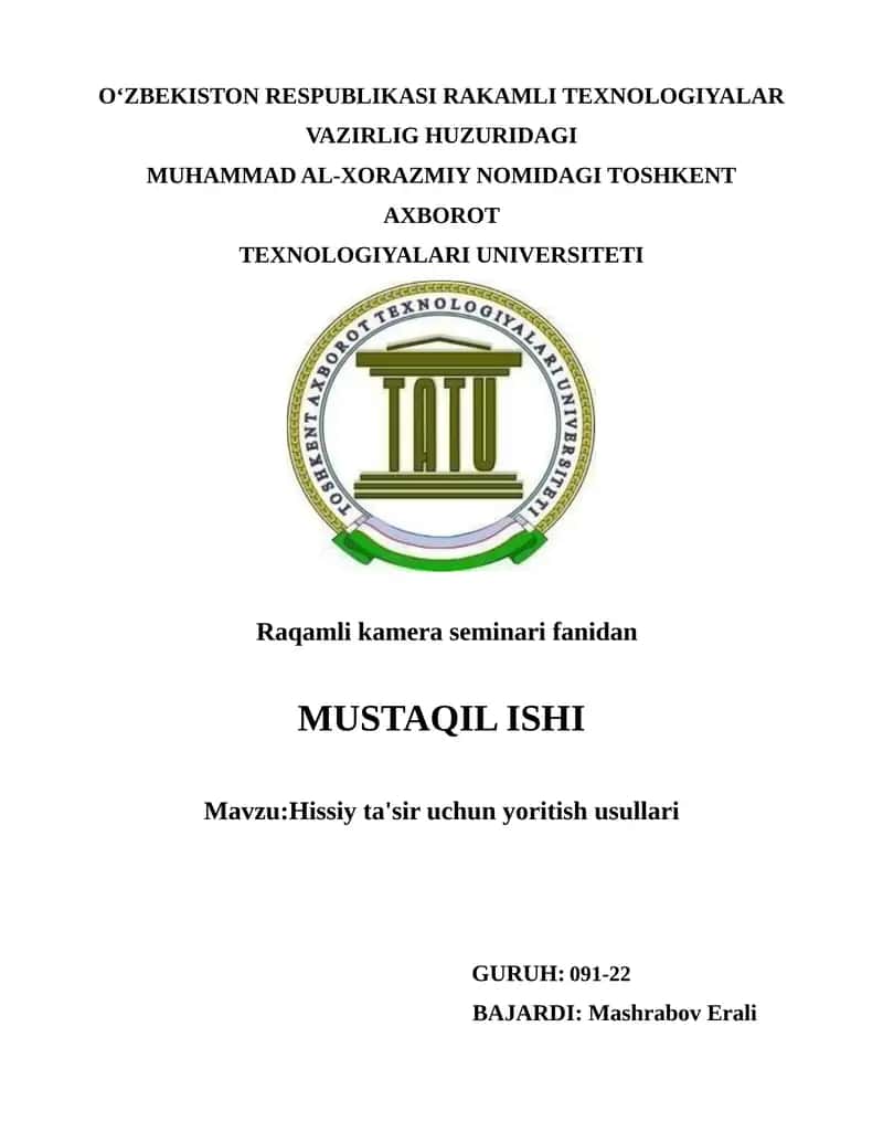 Hissiy ta'sir uchun yoritish usullari