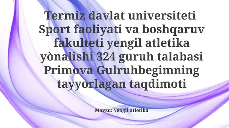 Sport faoliyati va boshqaruv fakulteti