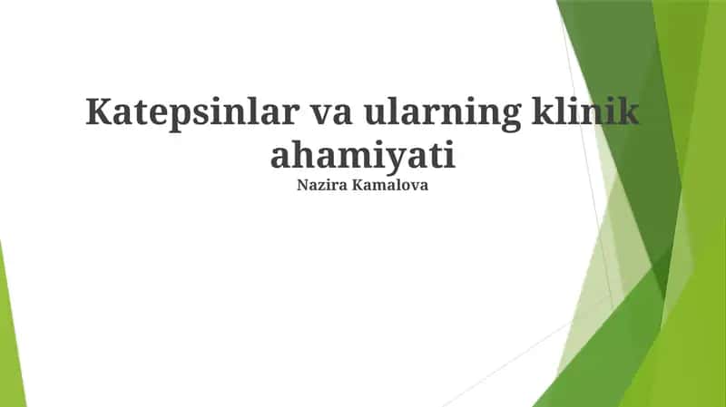 Katepsinlar va ularning klinik ahamiyati