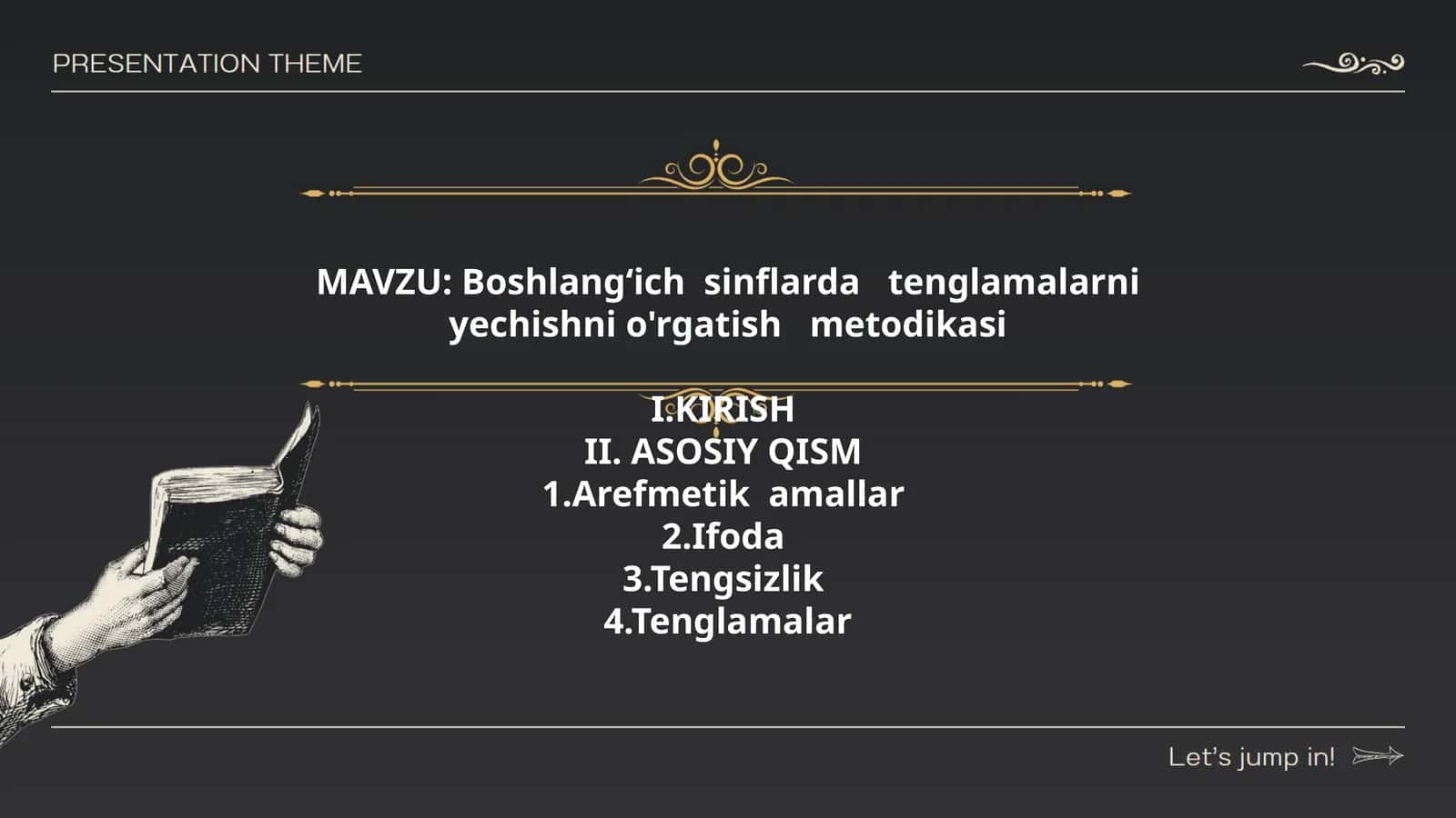Boshlang‘ich sinflarda tenglamalarni yechishni o'rgatish metodikasi