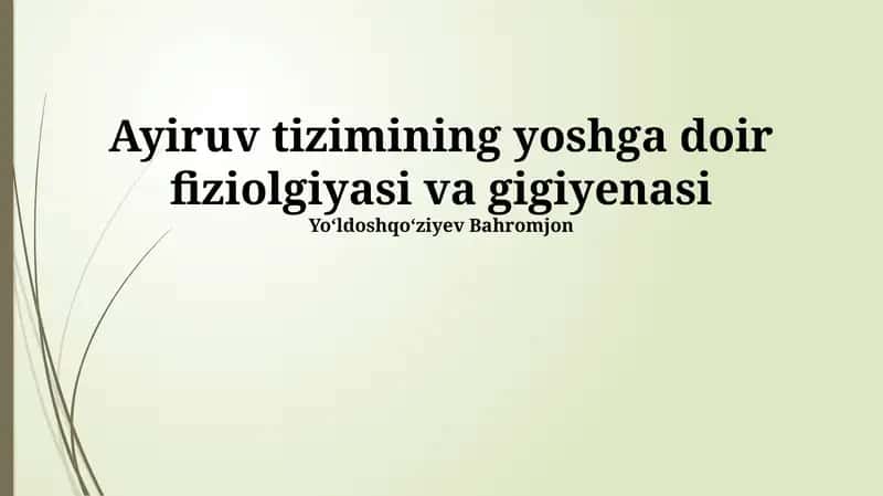 Suyak to'qimasining yoshga bog'liq o'zgarishlari
