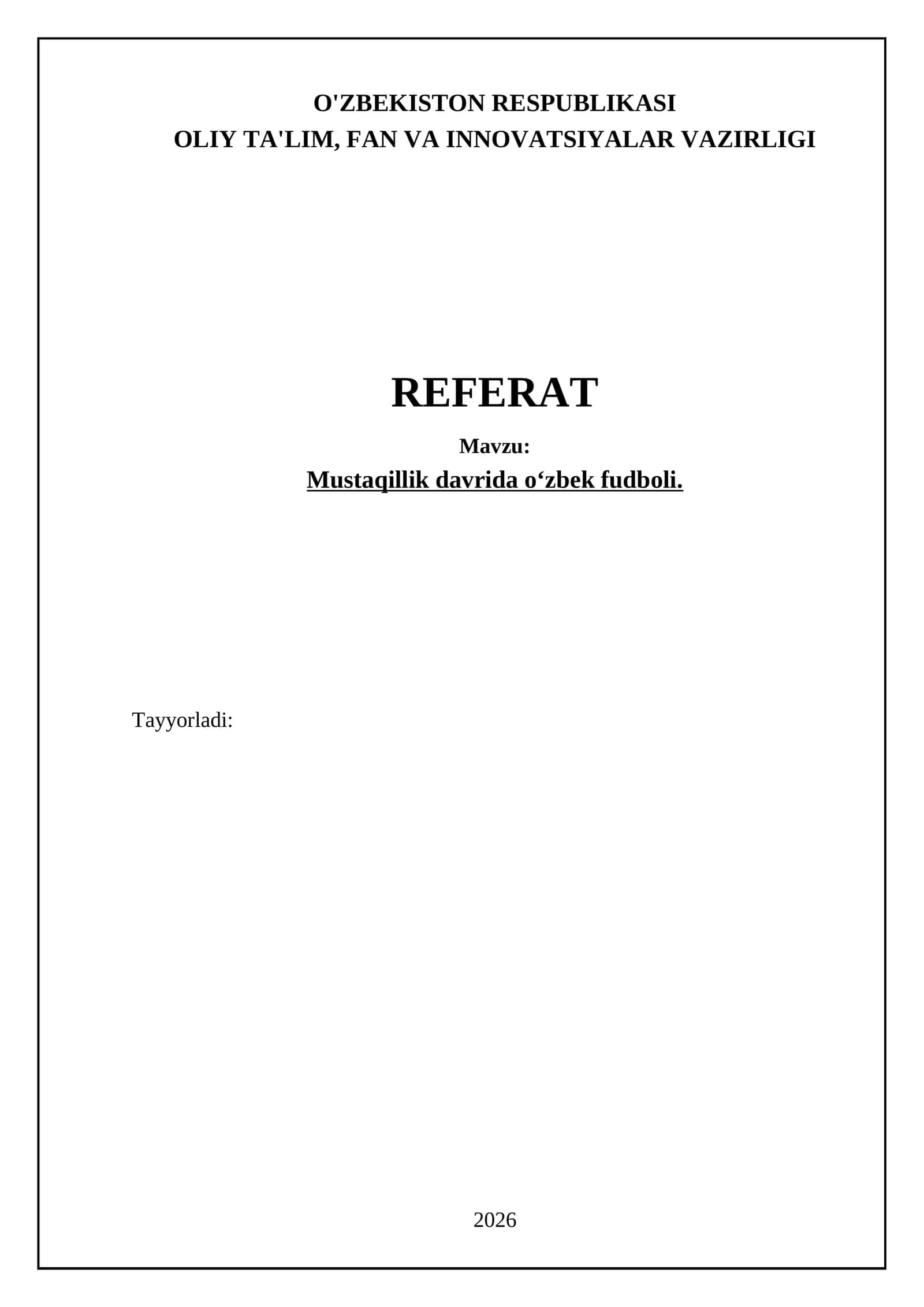 Mustaqillik davrida oʻzbek fudboli