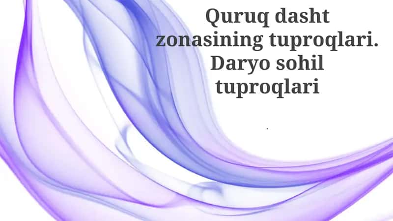 Daryo bo'yi tuproqlari