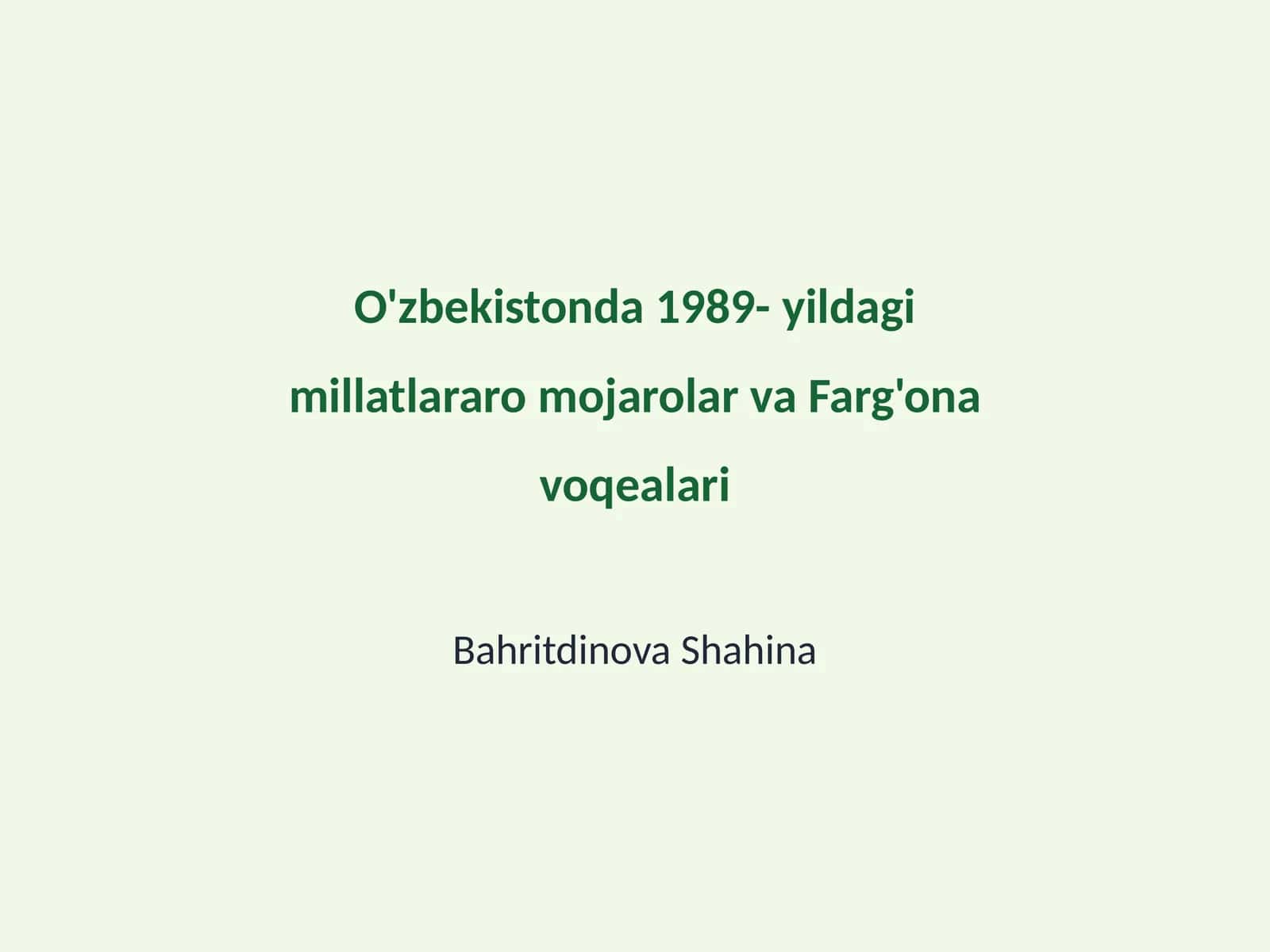 Farg'ona voqealari