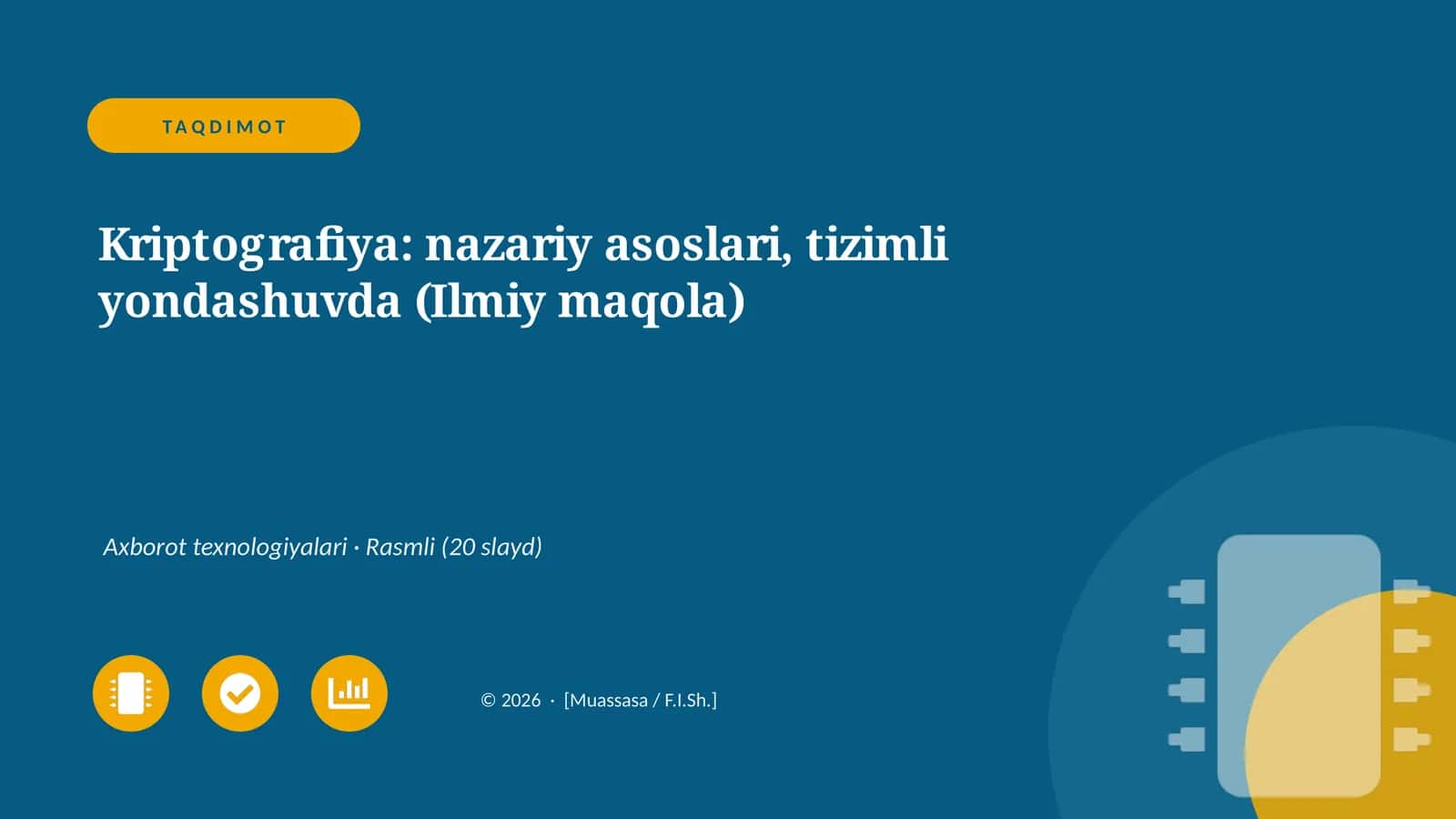 Kriptografiya: nazariy asoslari, tizimli yondashuvda (Ilmiy maqola)