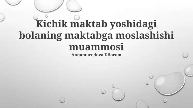 Maktabga Tayyorgarlik