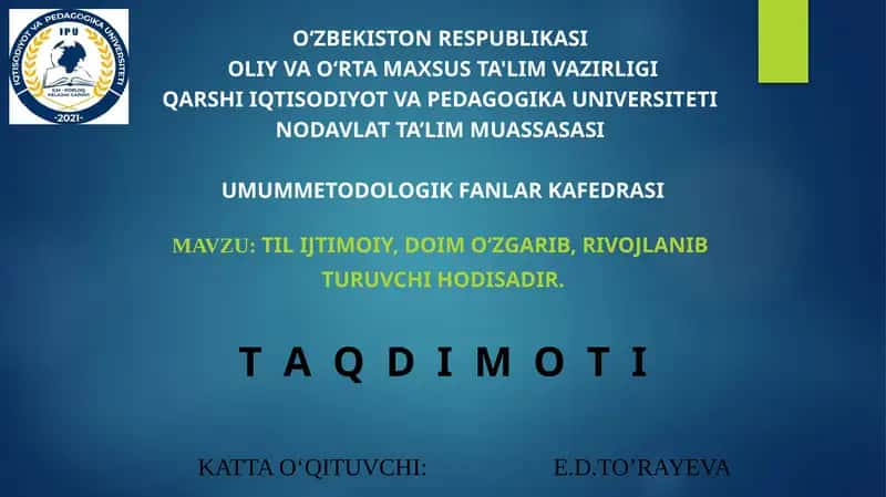 TIL IJTIMOIY