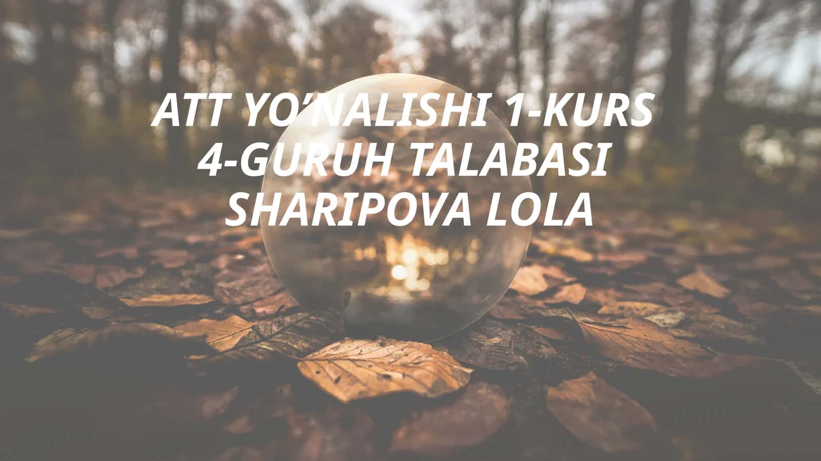 TALABASISHARIPOVA LOLA