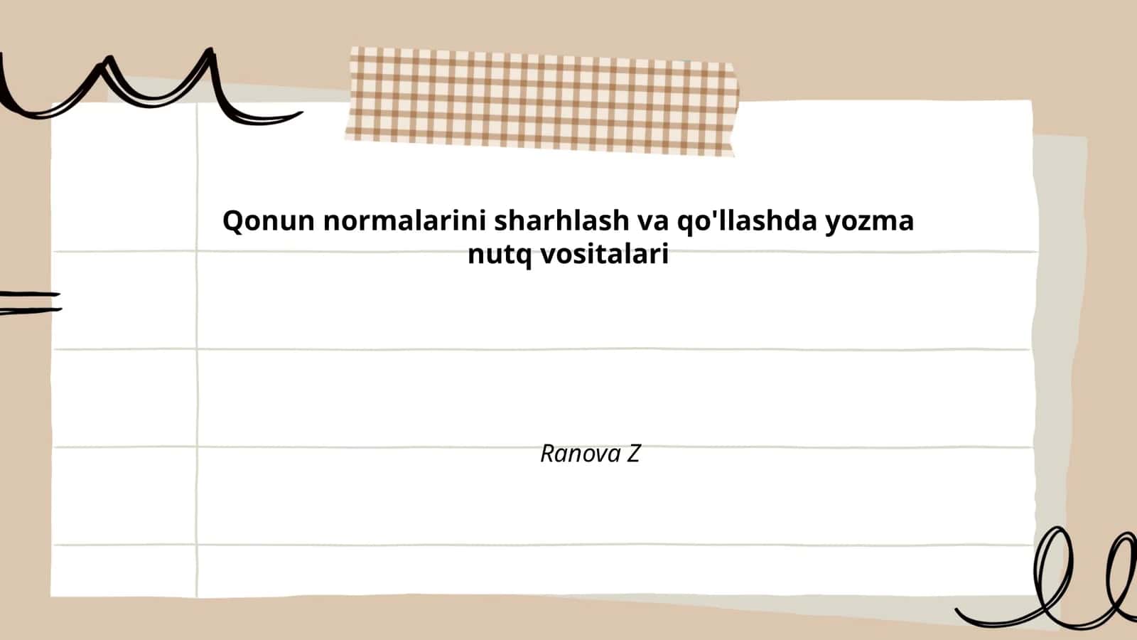 Qonun normalarini sharhlash va qo'llashda yozma nutq vositalari