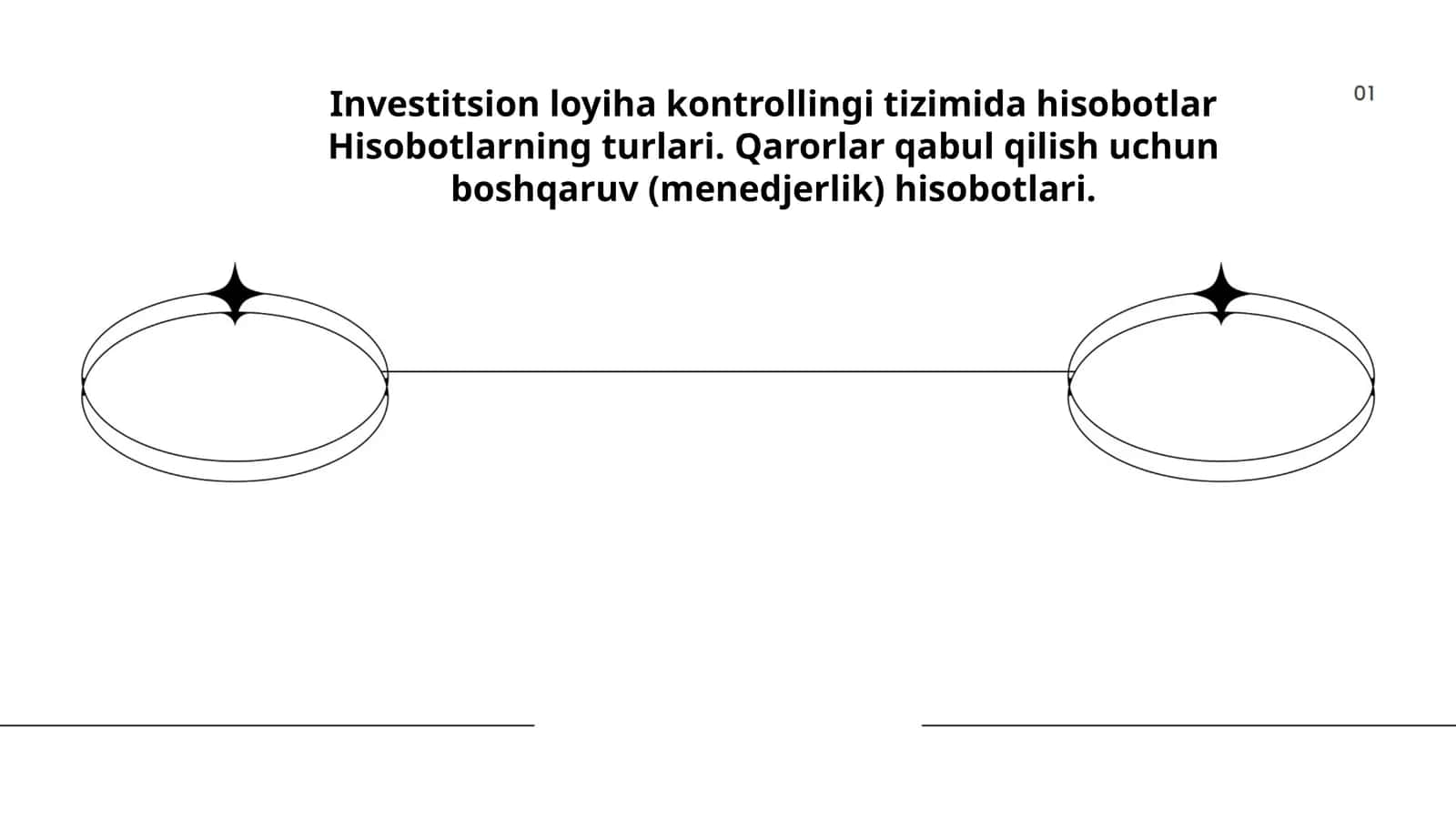 Investitsion loyiha kontrollingi tizimida hisobotlar. Hisobotlarning turlari. Qarorlar qabul qilish uchun boshqaruv (menedjerlik) hisobotlari