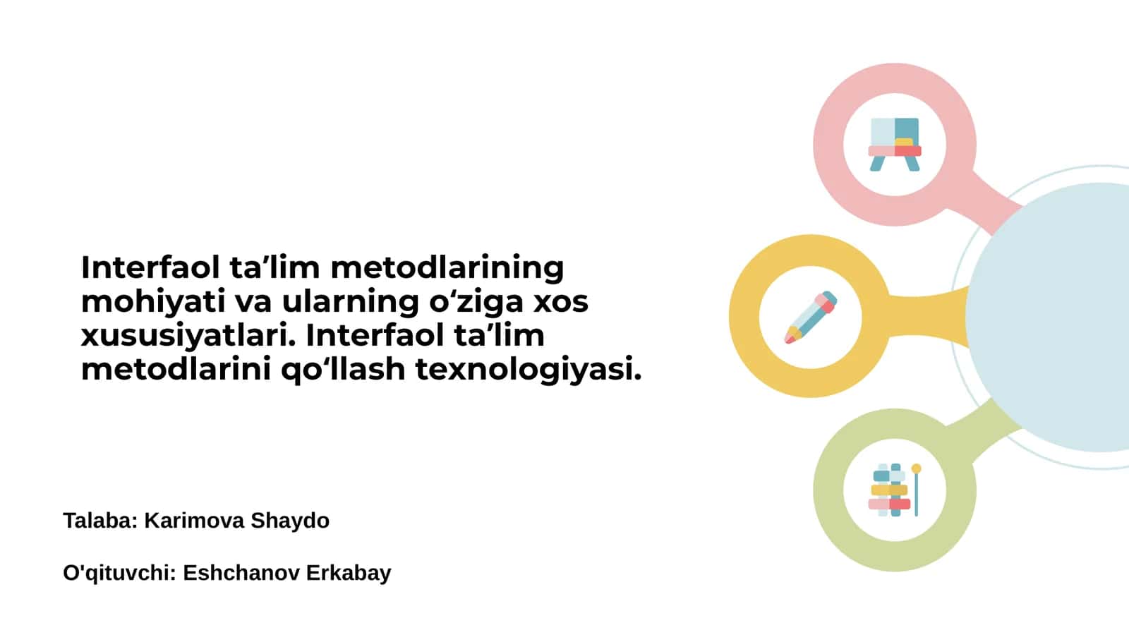 Interfaol ta’lim metodlari