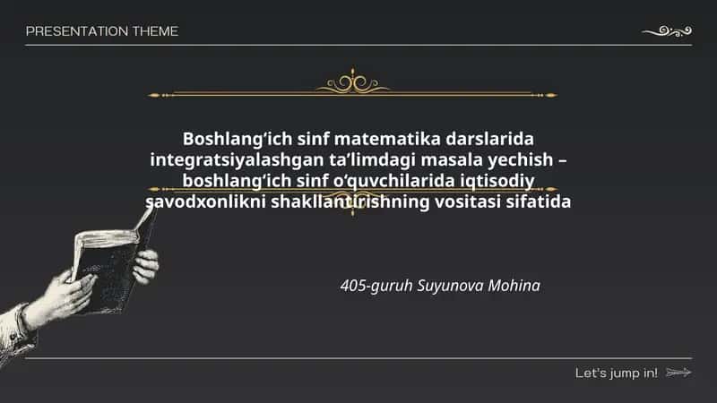 Boshlang‘ich sinf matematika darslarida integratsiyalashgan ta’limdagi masala yechish