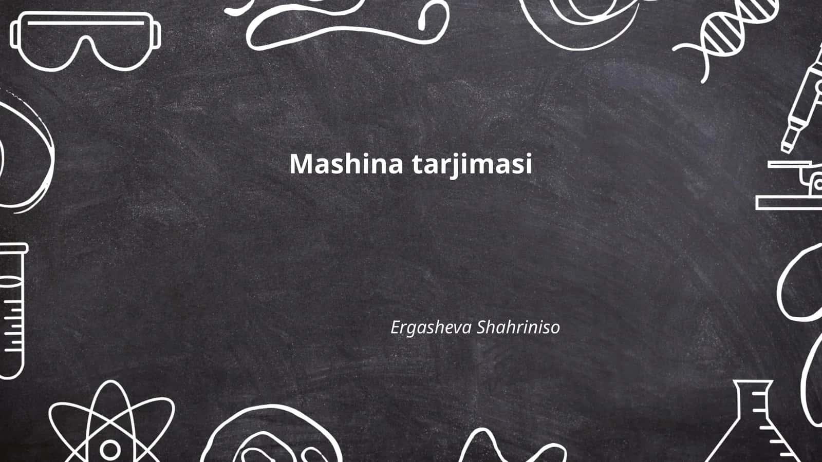 Mashina tarjimasi