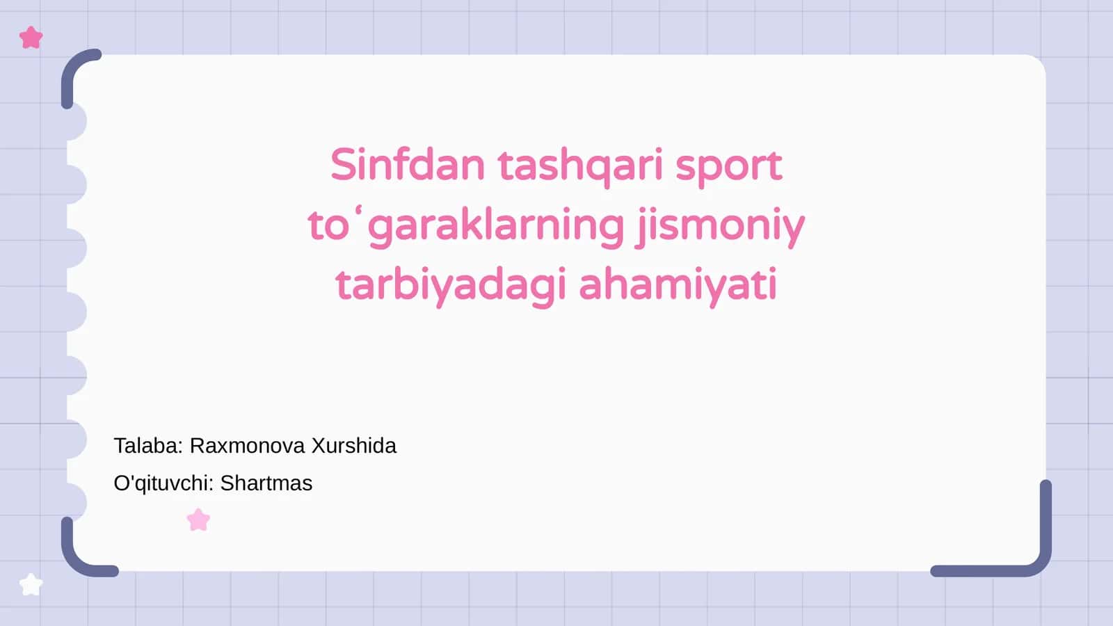 Sinfdan tashqari sport toʻgaraklarning jismoniy tarbiyadagi ahamiyati
