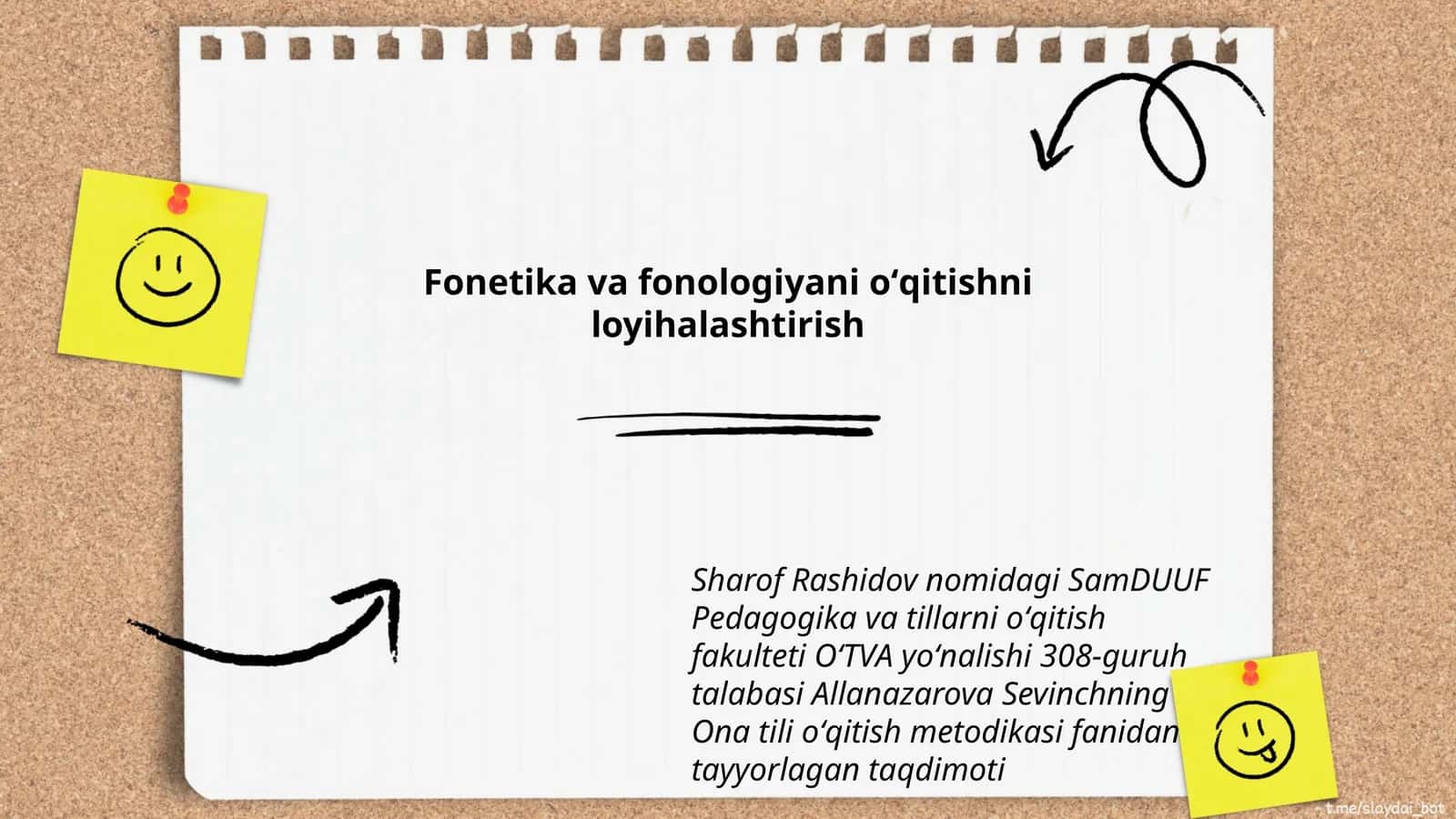 Fonetika va fonologiyani oʻqitishni loyihalashtirish