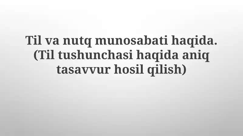 Tilvanutqmunosabatihaqida