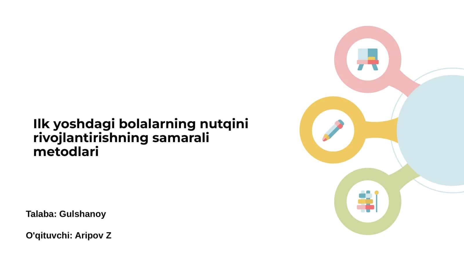 Ilk yoshdagi bolalarning nutqini rivojlantirishning samarali metodlari