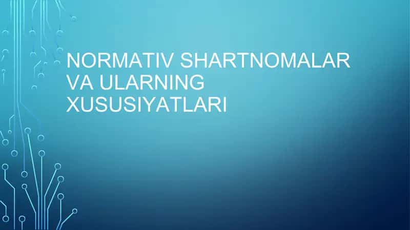 Normativ shartnomalar