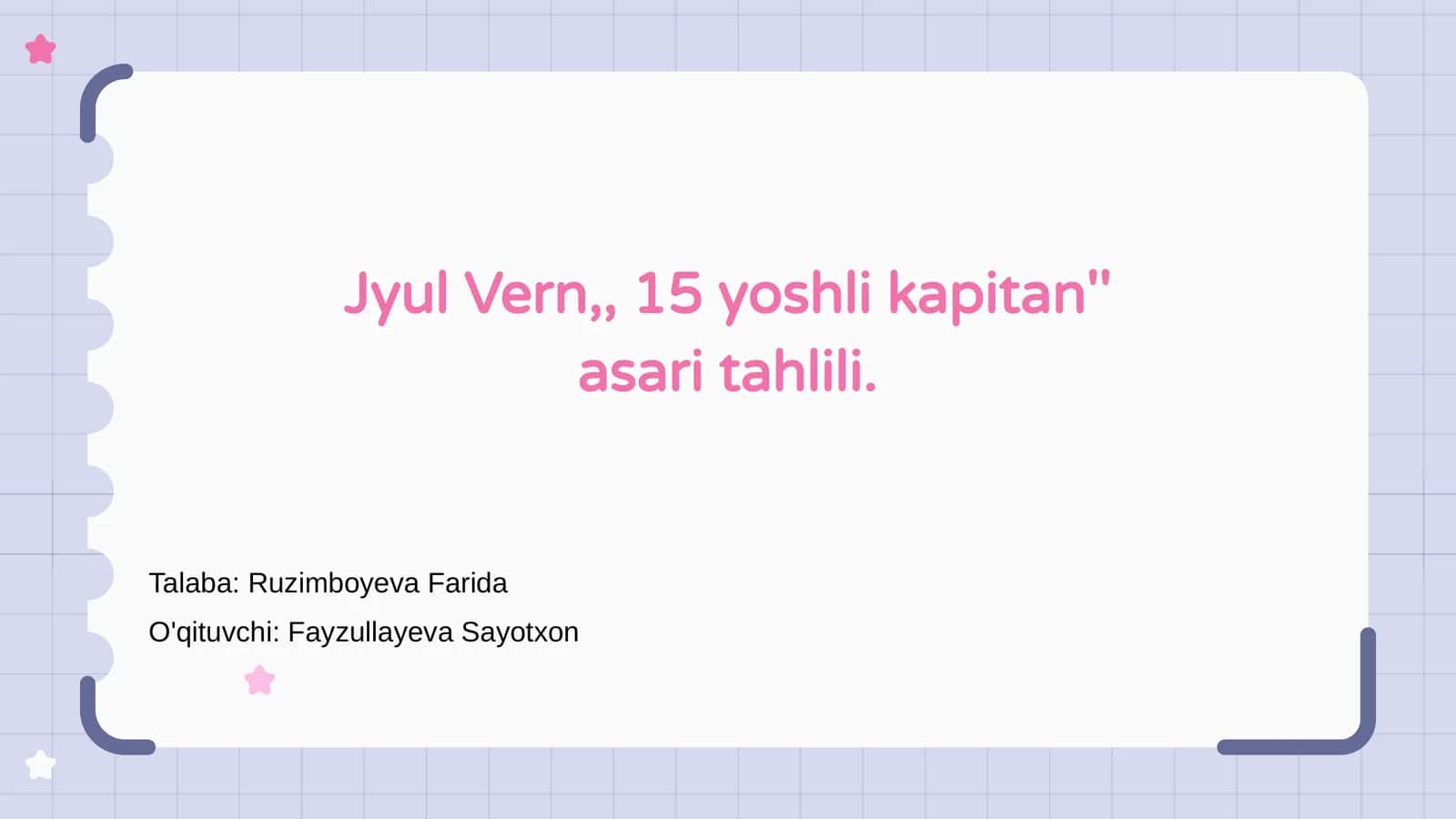 Jyul Vern,, 15 yoshli kapitan'' asari tahlili
