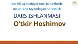 O‘tkir Hoshimov