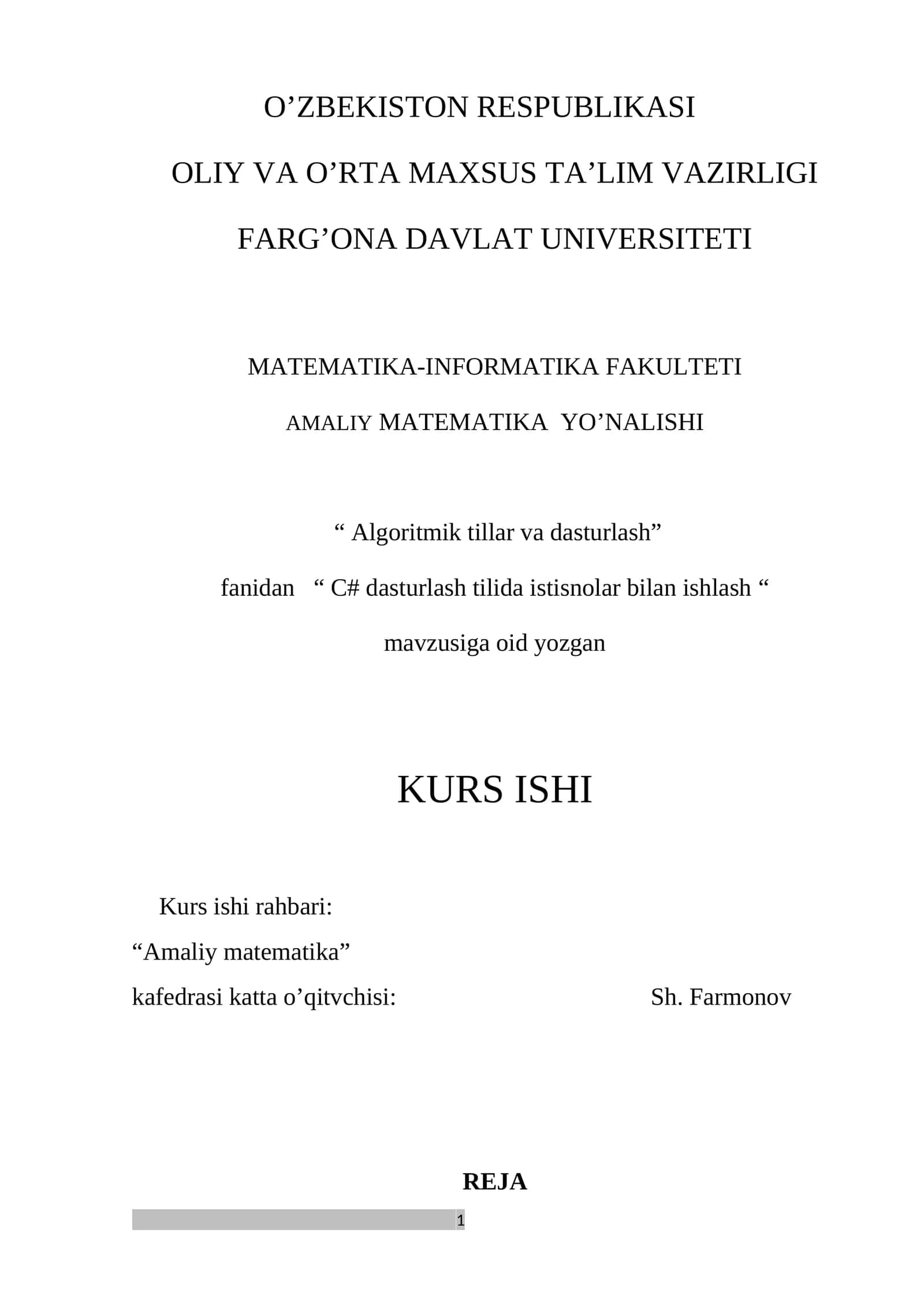 “Amaliy matematika”