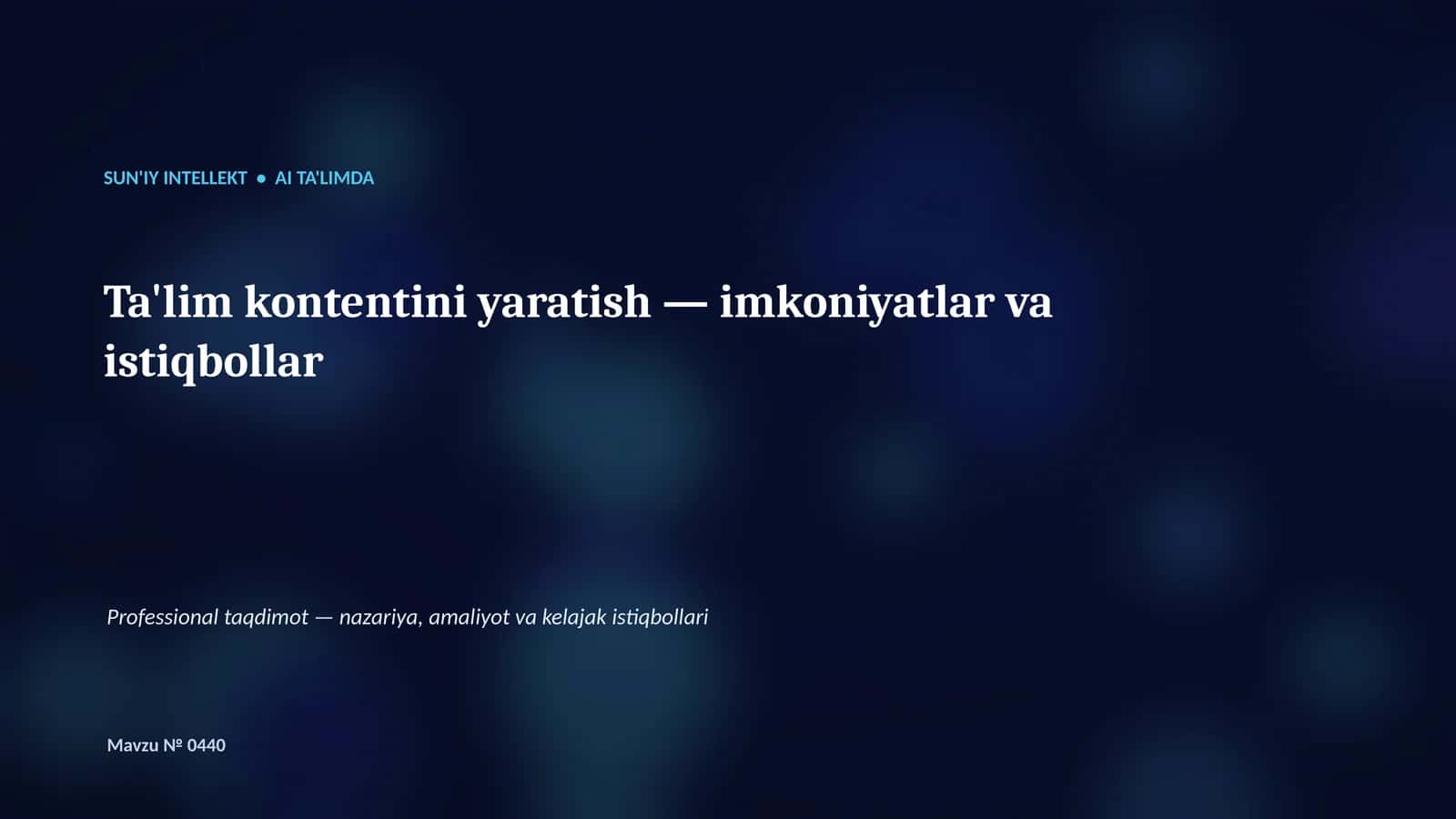 Ta'limda AI