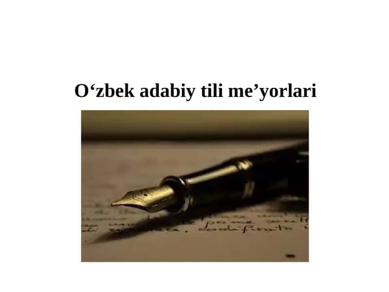 Oʻzbek adabiy til meʼyorlari