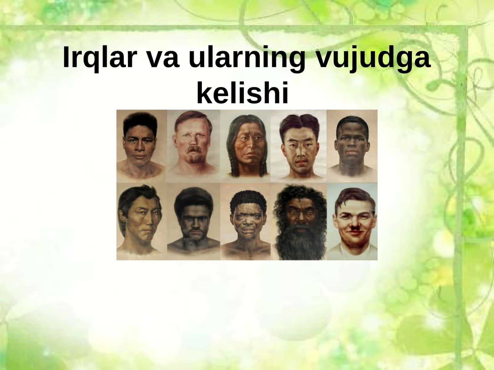 Irqlar va ularning vujudga kelishi
