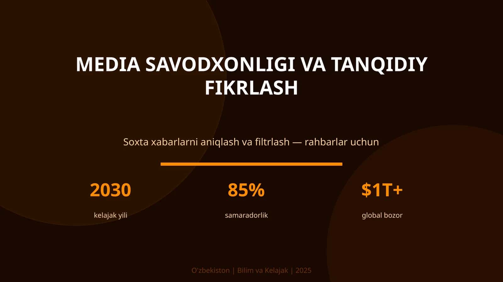 MEDIA SAVODXONLIGI VA TANQIDIY FIKRLASH