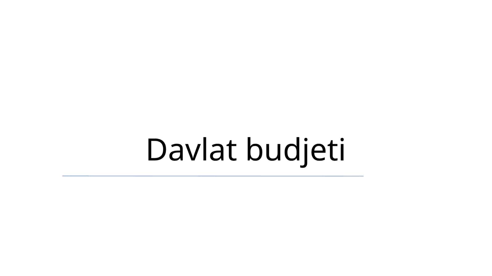 Davlat budjeti