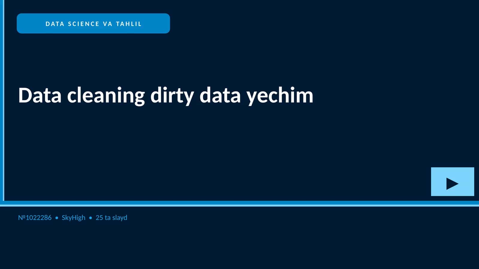 DATA SCIENCE VA TAHLIL