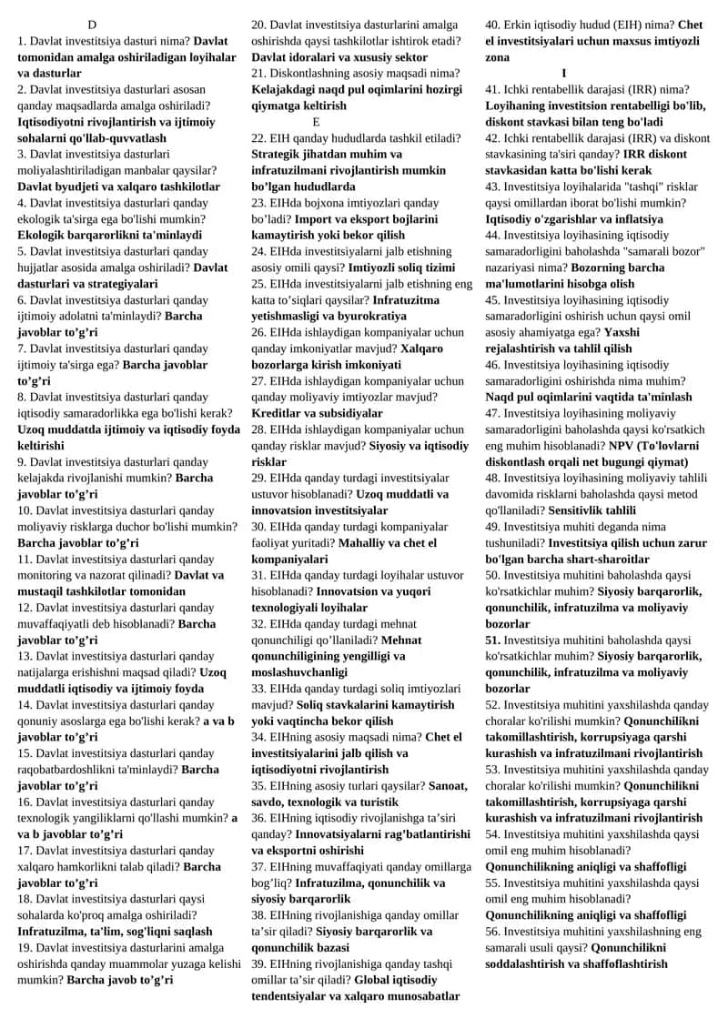 Davlat investitsiya dasturlari