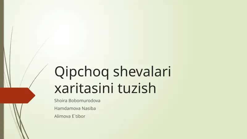 Qipchoq Shevalari Xaritasi