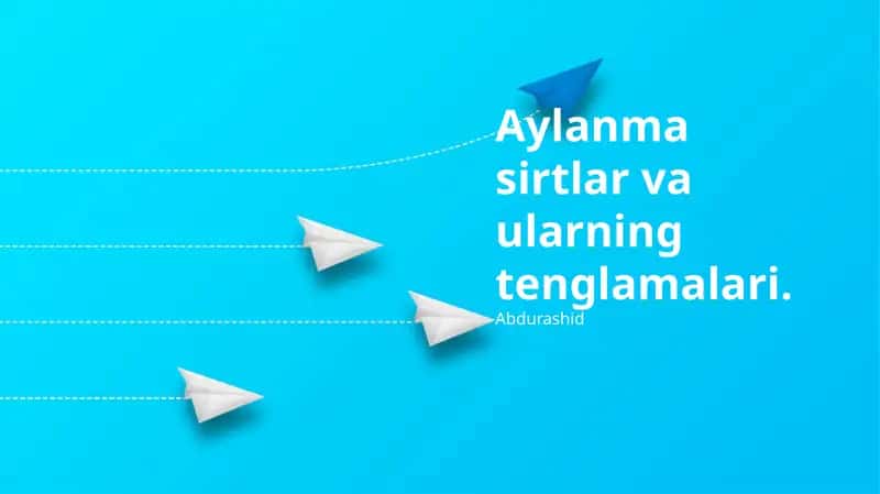 Aylanma sirtlar