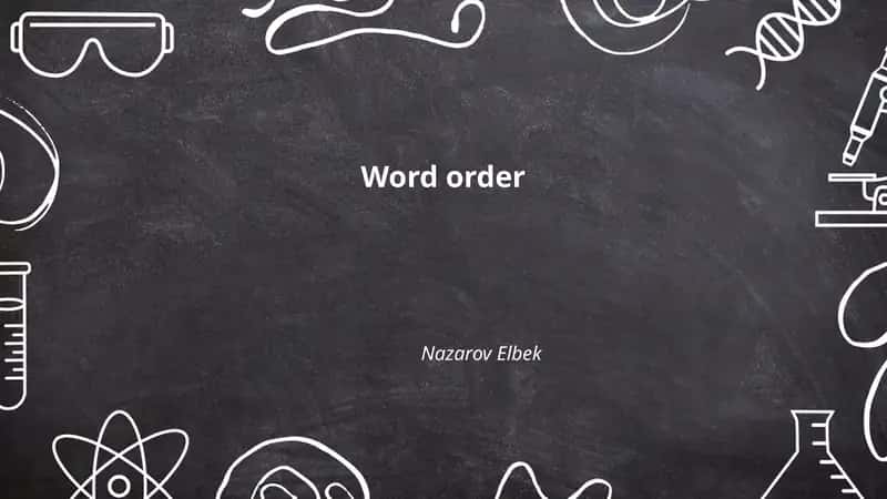Word order