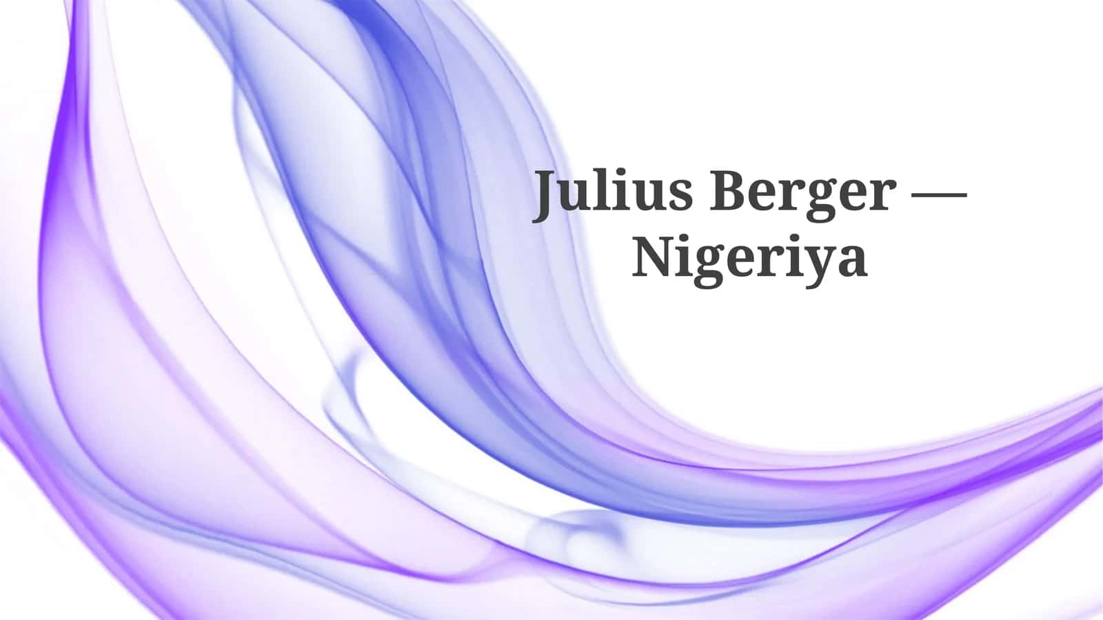 Julius Berger — Nigeriya