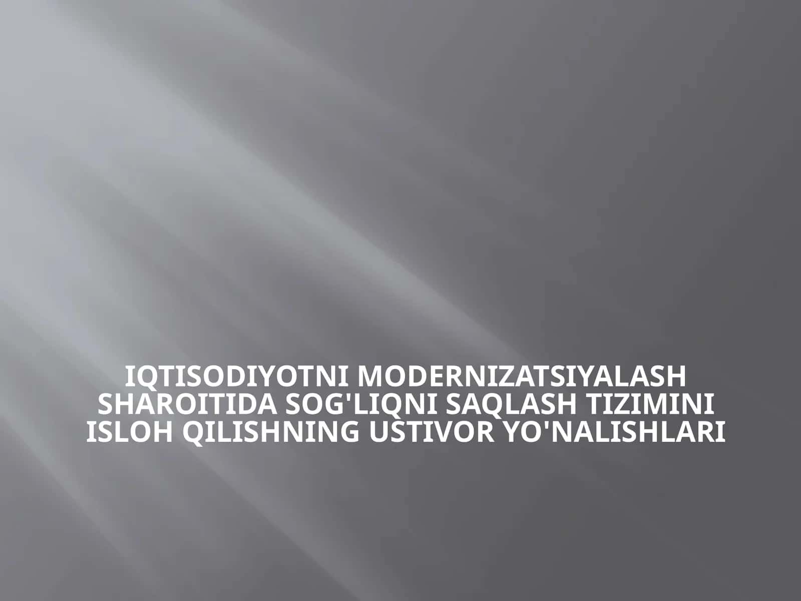 Xususiy tibbiyotni yana-da rivojlantirish va ushbu jarayonga chet el investitsiyalarini keng jalb qilish bo‘yicha joriy yil birinchi yarim yilligida davlat tibbiyot muassasalarida173xilautsorsing xizmatlari bo‘yicha faoliyat joriy qilinib