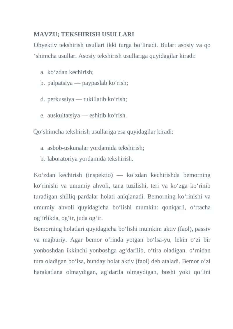 TEKSHIRISH USULLARI