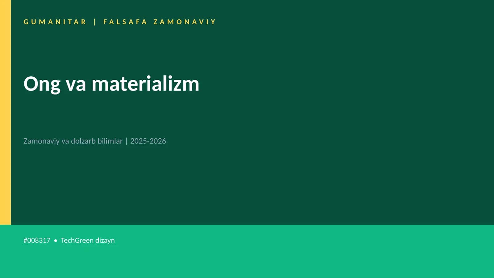 Ong va materializm