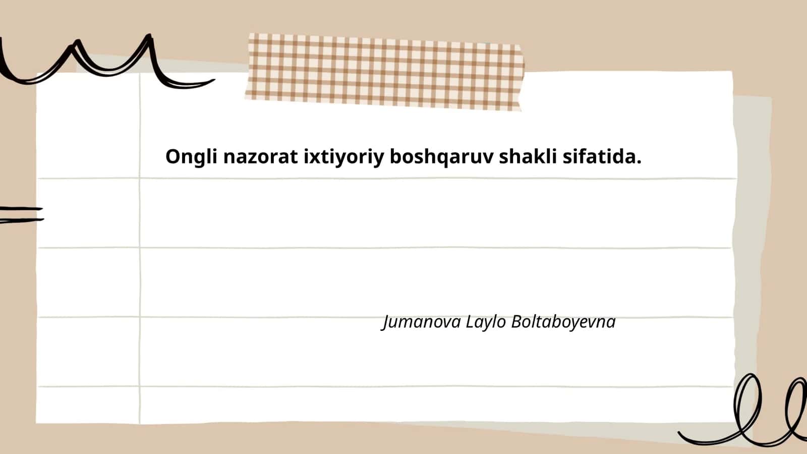 Ongli nazorat ixtiyoriy boshqaruv shakli sifatida