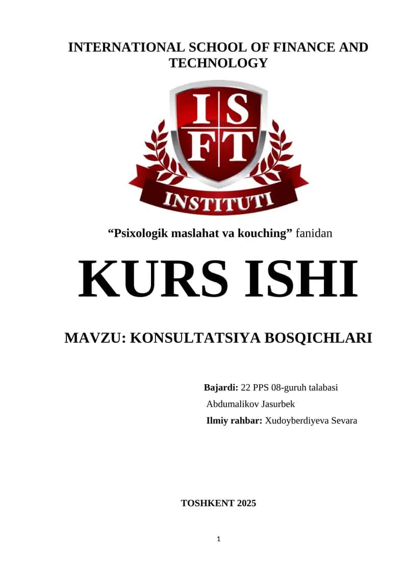 Konsultatsiya Bosqichlari