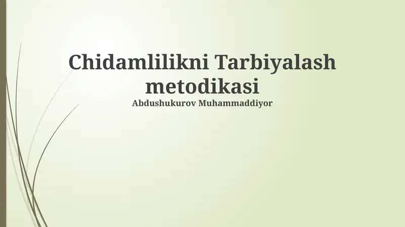 Sabr-bardoshni tarbiyalash metodologiyasi
