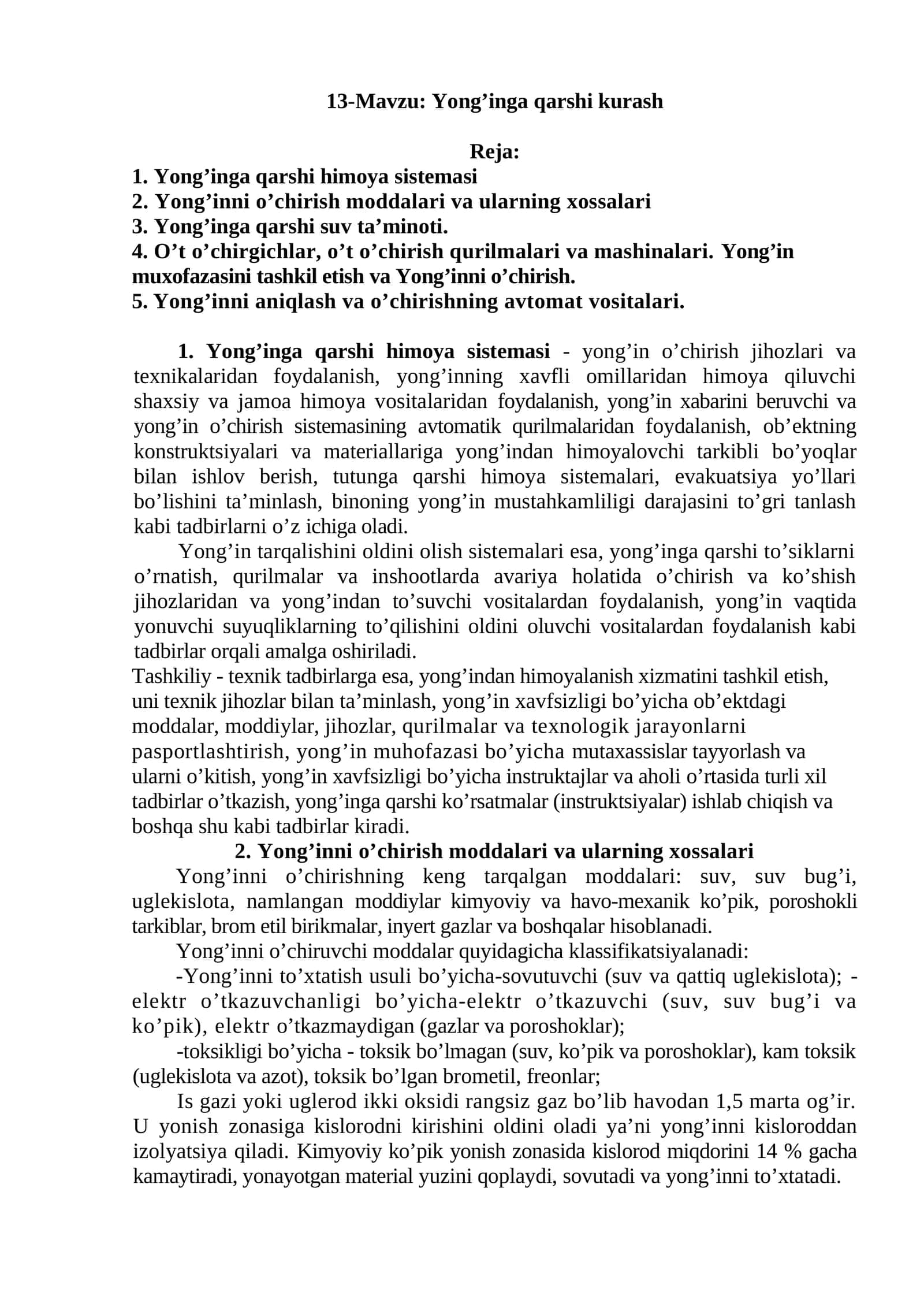 Yong’inga qarshi kurash